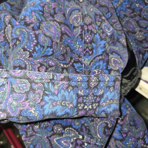 Laura Ashley Vintage 80s Corduroy Floral Jumpsuit Made in Ireland Rare Size L - Picture 6 of 11